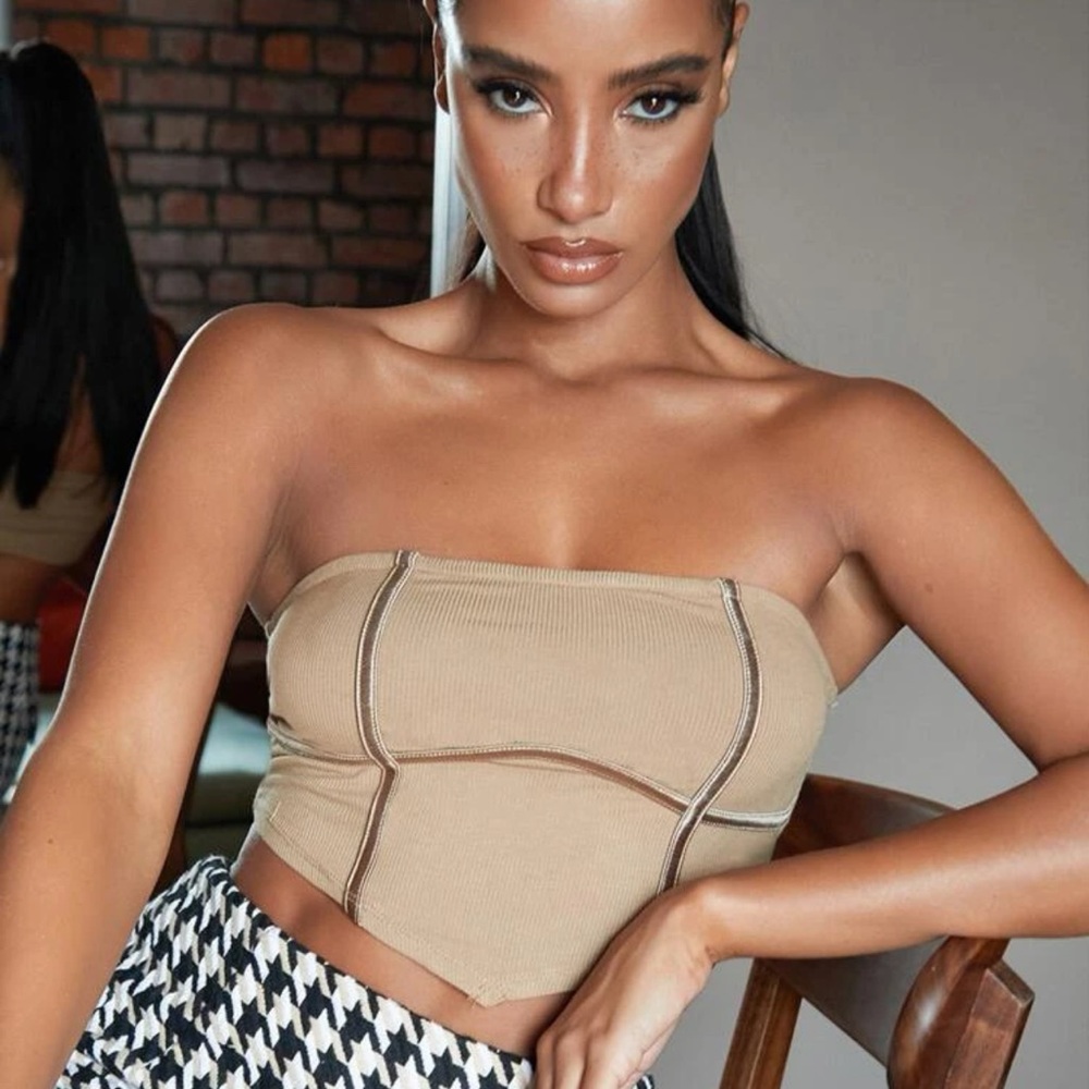 brown crop top from SHEIN never worn tight fight